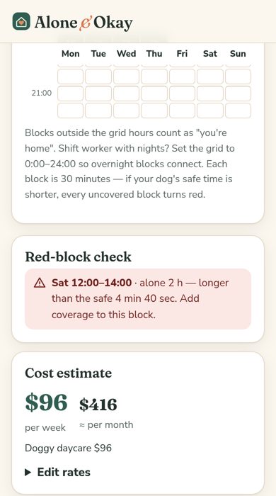 Coverage Planner screen